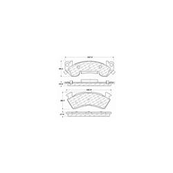 Centric Premium Semi-Metallic Brake Pads for 1994-1996 CAPRICE, 1994 COMMERCIAL CHASSIS - 300.06141
