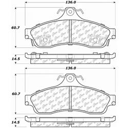 Centric Premium Semi-Metallic Brake Pads for 1994-1996 CAPRICE, IMPALA - 300.06280