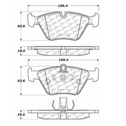 Centric Premium Semi-Metallic Brake Pads for 2001-2003 525I, 1997-2000 528I - 300.07250