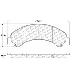 Centric Premium Semi-Metallic Brake Pads 300.08250