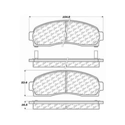Centric Premium Semi-Metallic Brake Pads for 2001-2003 EXPLORER SPORT, 2001-2005 EXPLORER SPORT TRAC - 300.08331