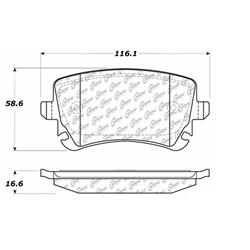 Centric Premium Semi-Metallic Brake Pads 300.10180