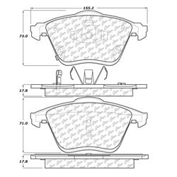 Centric Premium Semi-Metallic Brake Pads for 2006-2007 6 - 300.11860