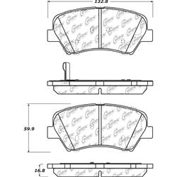 Centric Premium Ceramic Brake Pads for 2011-2016 ELANTRA, 2013-2014 ELANTRA COUPE - 301.15430