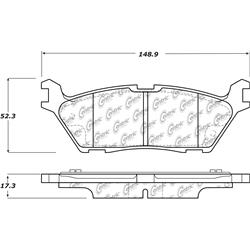 Centric Premium Ceramic Brake Pads for 2018-2021 EXPEDITION, NAVIGATOR, 2015-2019 F-150 - 301.17900