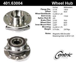 Centric Premium Wheel Bearing and Hub Assemblies 401.63004