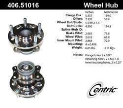 Centric Premium Wheel Bearing and Hub Assemblies 406.51016