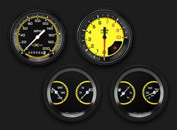 Classic Instruments Auto Cross Yellow Series Gauge Sets AX05YBLF