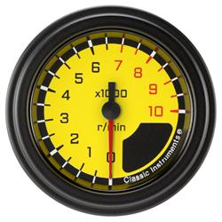 Classic Instruments Auto Cross Gray Series Tachometers AX183YBSLF