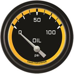 Classic Instruments Auto Cross Yellow Series Gauges AX281YBLF