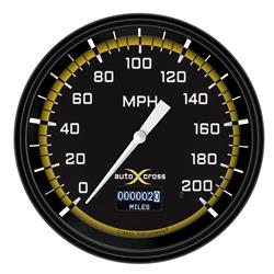 Classic Instruments Auto Cross Yellow Series Speedometers AX56DYBLF