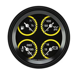 Classic Instruments Auto Cross Yellow Series Gauge Sets AX73YBLF