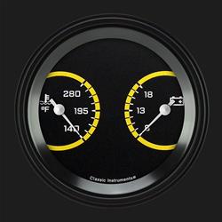 Classic Instruments Auto Cross Yellow Series Gauge Sets AX74YBLF