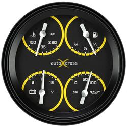 Classic Instruments Auto Cross Yellow Series Gauge Sets AX78YBLC