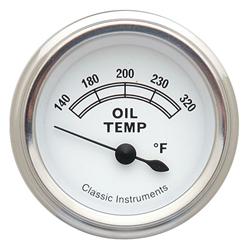 Classic Instruments Classic White Series Gauges CW28SLC