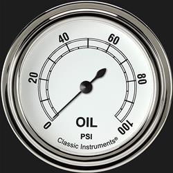 Classic Instruments Classic White Series Gauges CW381SLF