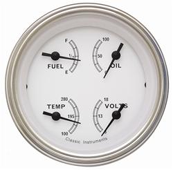 Classic Instruments Classic White Series Gauge Sets CW76SLF