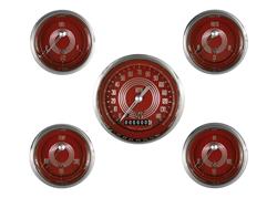 Classic Instruments V8 Red Steelie Series Gauge Sets