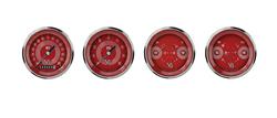 Classic Instruments V8 Red Steelie Series Gauge Sets V8RS05SHC