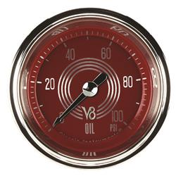 Classic Instruments V8 Red Steelie Series Gauges V8RS181SHC