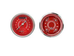 Classic Instruments V8 Red Steelie Series Gauge Sets V8RS32SHC