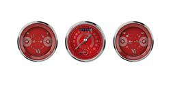 Classic Instruments V8 Red Steelie Series Gauge Sets V8RS34SHC