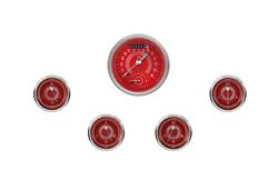 Classic Instruments V8 Red Steelie Series Gauge Sets V8RS35SHC
