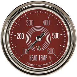 Classic Instruments V8 Red Steelie Series Gauges V8RS397SLC