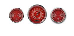 Classic Instruments V8 Red Steelie Series Gauge Sets V8RS64SLC