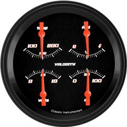 Classic Instruments Velocity Black Series Gauge Sets VS78BBLC