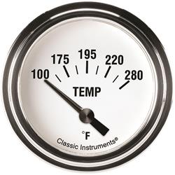 Classic Instruments White Hot Temperature Gauge 2-5/8 Short Sweep WH226SLF-04 Classic Instruments White Hot Temperature Gauge 2-5/8 Short Sweep WH226SLF-04