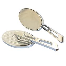 CIPA Motorcycle Oval Dashed Lines Mirrors 01932