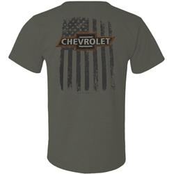 Distressed Chevy Heritage American Flag T-Shirts