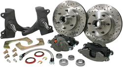 Classic Performance Modular Drop Spindle Front Disc Brake Kits 6062SWBK-6