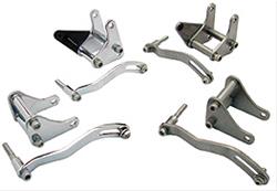 TSP Chrome Power Steering Pump Bracket Kit – Chevy Small Block, Driver Side, Adjustable Steel