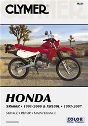 Clymer Repair Manuals for 1991-2000 XR600R, 1993-2007 XR650L - M 221