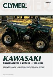 Clymer Repair Manuals for 1988-2002 KLF220 BAYOU, 2003-2010 KLF250 BAYOU - 27-M465