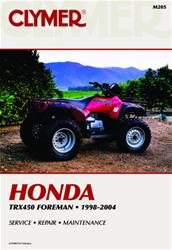 Clymer Repair Manuals for 1998-2004 TRX450FE FOURTRAX FOREMAN ES, TRX450FM FOURTRAX FOREMAN S - 27-M205