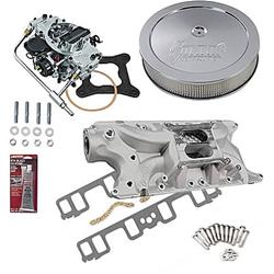 Summit Racing™ Intake Manifold, Carburetor, and Air Cleaner Pro Packs 03-0203