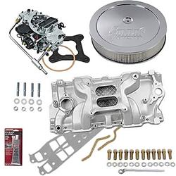 Summit Racing™ Intake Manifold, Carburetor, and Air Cleaner Pro Packs 03-0206