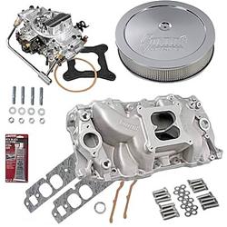 Summit Racing™ Intake Manifold, Carburetor, and Air Cleaner Pro Packs 03-0210