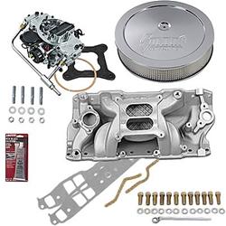 Summit Racing™ Intake Manifold, Carburetor, and Air Cleaner Pro Packs 03-0220