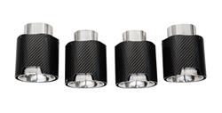 Corsa  Round, Carbon fiber/Polished 2.50-3 Inch Exhaust Tip 21109CF