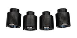 Corsa  Round, Black/Carbon fiber 2.50-3 Inch Exhaust Tip 21109CFBLK