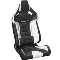 Corbeau FXR Black/white Vinyl Seat 93913PR