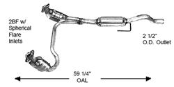 Catco Federal/EPA Direct-Fit Catalytic Converters for 2000-2003 DAKOTA - 9226