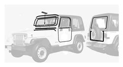 Crown Automotive - Weatherstrip Seals, Vehicle Kits for 1987-1995 WRANGLER - YJWSK