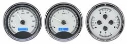 Dakota Digital VHX Series Universal Round Analog Gauge Kits MHX-1020-S-B