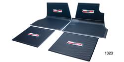 Danchuk Chevy Crest Logo Rubber Floor Mats - Free Shipping on