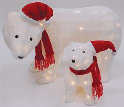 Polar Bear Pair Tinsel Light Display 18-31037AB